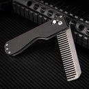 IPRee 4 In 1 Tactical Tungsten Steel Comb Safety Survival Emergency EDC Gadget
