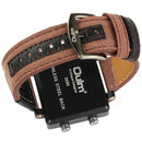 OULM 3595 Men Watch Fashion Three Time Zones Alloy Case Textile Watch Band Quartz Watch