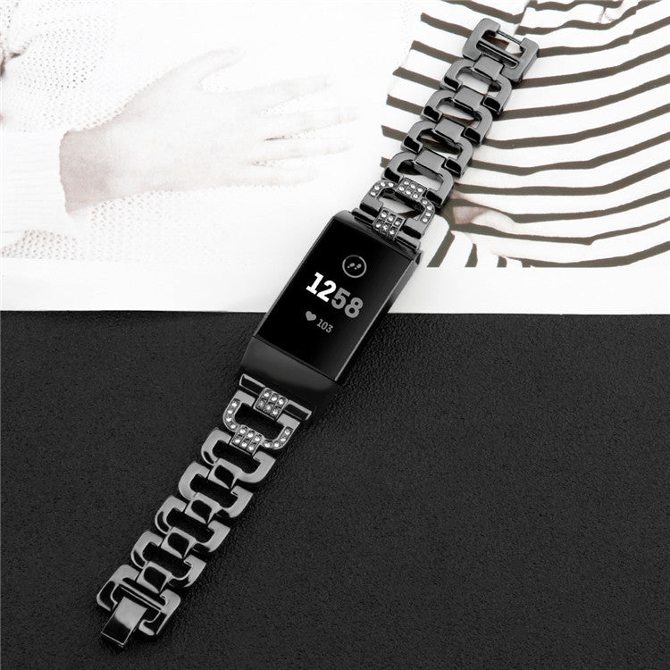 Bakeey Stainless Steel Watch Band Strap for Fitbit Charge 3