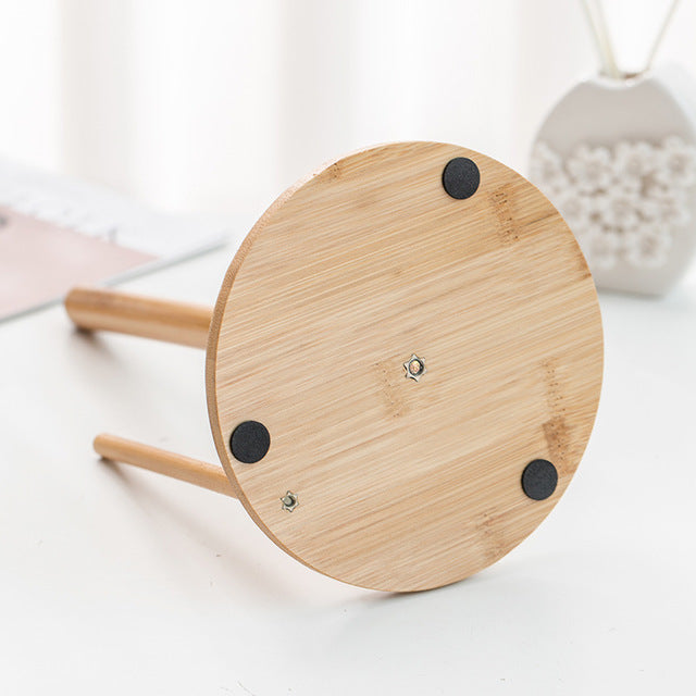 Bamboo Wood Tissue Box Roll Paper Storage Rack Paper Towel Pumping Table Top Storage Paper Roll Quality Three Bags