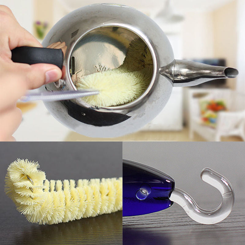 Long Handle Flexible Bottle Cleaning Brush Thermos Teapot Cleaner Easy Kitchen Cleaning Tools