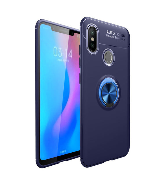 Bakeey Shockproof Magnetic 360 Rotation Ring Holder TPU+PC Protective Case For Xiaomi Mi8 Mi 8