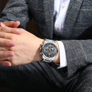 MINI FOCUS MF0170G Business Style Men Wrist Watch Stainless Steel Band Quartz Watches