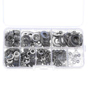 1500pcs M2 M2.5 M3 M4 M5 M6 M8 M10 Hardware Stainless Steel Flat Washer Metric Flat Washers Assortment Kit