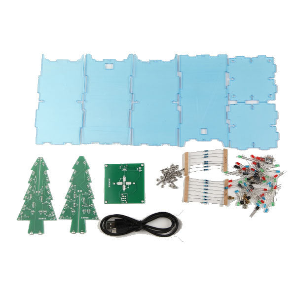 Geekcreit Christmas Tree LED Flash Kit With Transparent Cover DIY Electronic Kit