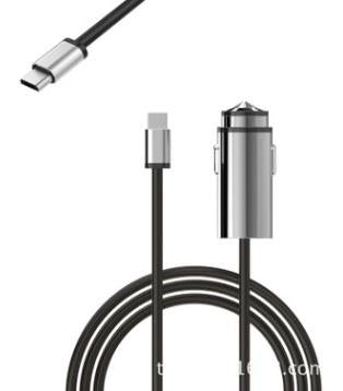 OKIT C11 8W 5V 3.1A Fast ChargeUSB Car Charger with Type-c Cable for Mobile Phone