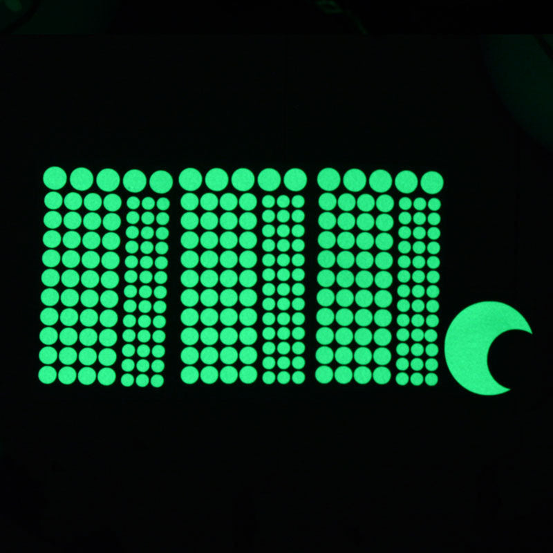Miico Creative Dot Star Moon Pattern 4 Optional Groups Luminous PVC Removable Home Decor Sticker