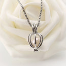 Retro Artificial Pearl Necklace Unique Hollow Openable Lantern Pendant Chain Jewelry for Men Women