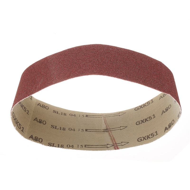 80 Grit Sanding Belt 610x100mm 4x24 Inch Ring Abrasive Aluminium Oxide For Sanders