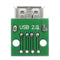 20pcs USB 2.0 Female Head Socket To DIP 2.54mm Pin 4P Adapter Board