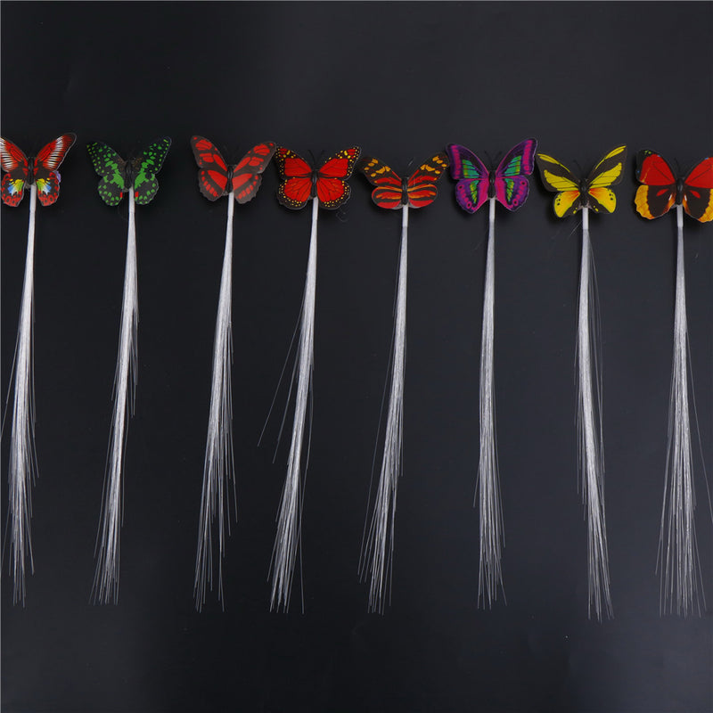 Novelty LED Shining Hair Braids Barrette Flash LED Fiber Hairpin Clip Light Up Headband Decorations