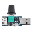 5Pcs USB Fan Speed Controller Module Reducing Noise Multi-stall Adjustment Governor DC 4-12V
