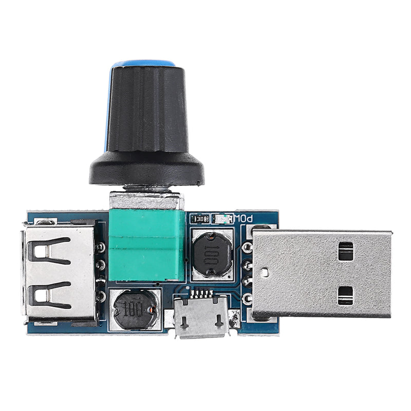 5Pcs USB Fan Speed Controller Module Reducing Noise Multi-stall Adjustment Governor DC 4-12V