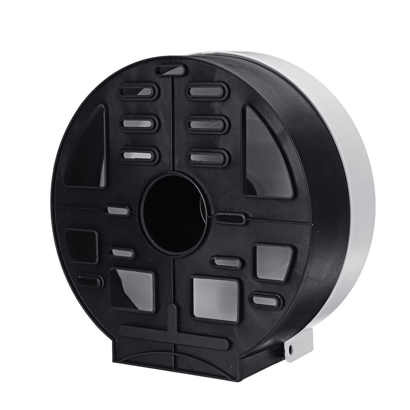 Black/White WALL MOUNTED Plastic Toilet Paper Shelf Holder Large Roll Lockable