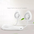 ABS Portable Mini Fan Hands Free Li-ion Battery USB Rechargable Hanging Neck Personal Sport Fan Mini Air Fan