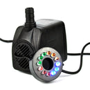 RGBY 12 LED Night Light Submersible Water Pump for Aquarium KOI Fish Pond Fountain AC220V