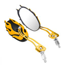 Pair 8/10mm Universal Motorcycle Motorbike Scooter Rear View Side Back Mirrors