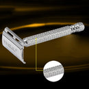 Traditional Handle Double Edges Safety Razor Manual Beard Care Stainless Steel Shaver Shaving Tool