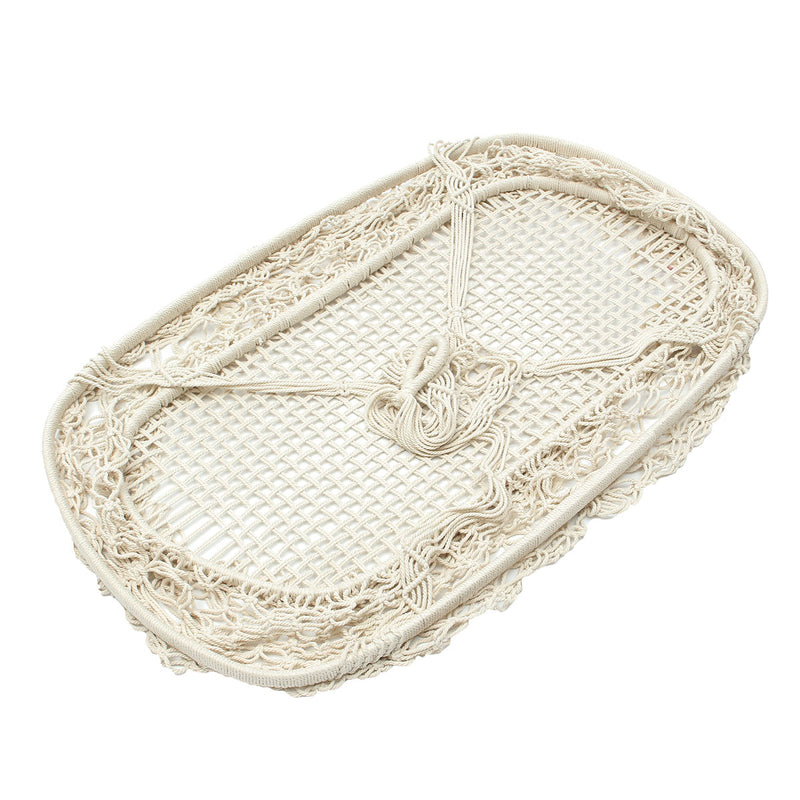 White Hanging Rope Macrame Hammock Chair Swing Baby Nursery Bassinet Cradle