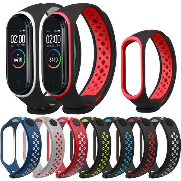 Bakeey Double Color TPE Watch Band Watch Strap Replacement for Xiaomi Miband 4