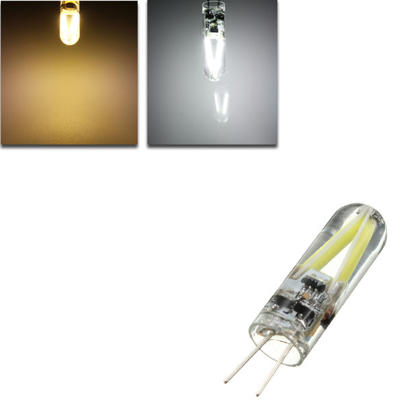 G4 1.5W Filament COB AC/DC 12V LED Warm White/White Spotlight Chandelier Light Bulb Lamp