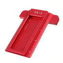 Drillpro TS 3 Inch Aluminum Alloy Hole Precision Marking T Ruler Hole Positioning Measuring Ruler Woodworking Scriber Scribing Tool