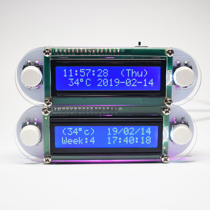 Geekcreit DIY Candlelight Effect LCD1602 Vibration Clock Kit