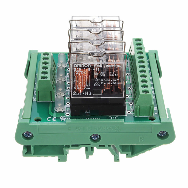 TKG2R-1E-K424 4 Channel Relay Module PLC Amplification Board Controller With Indicator Light DC 12V
