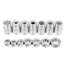 Drillpro 16pcs Drill Guide Hole Vertical Pocket Jig 5/6/7/8/9/10/12mm 90 Degree Drill Hole Punch Locator Kit Woodworking Tools