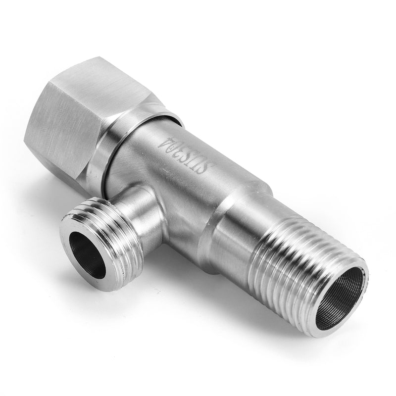Stainless Steel Angle Valve 1/2" Kitchen Bathroom Toilet Water Faucet Shut Off Valve