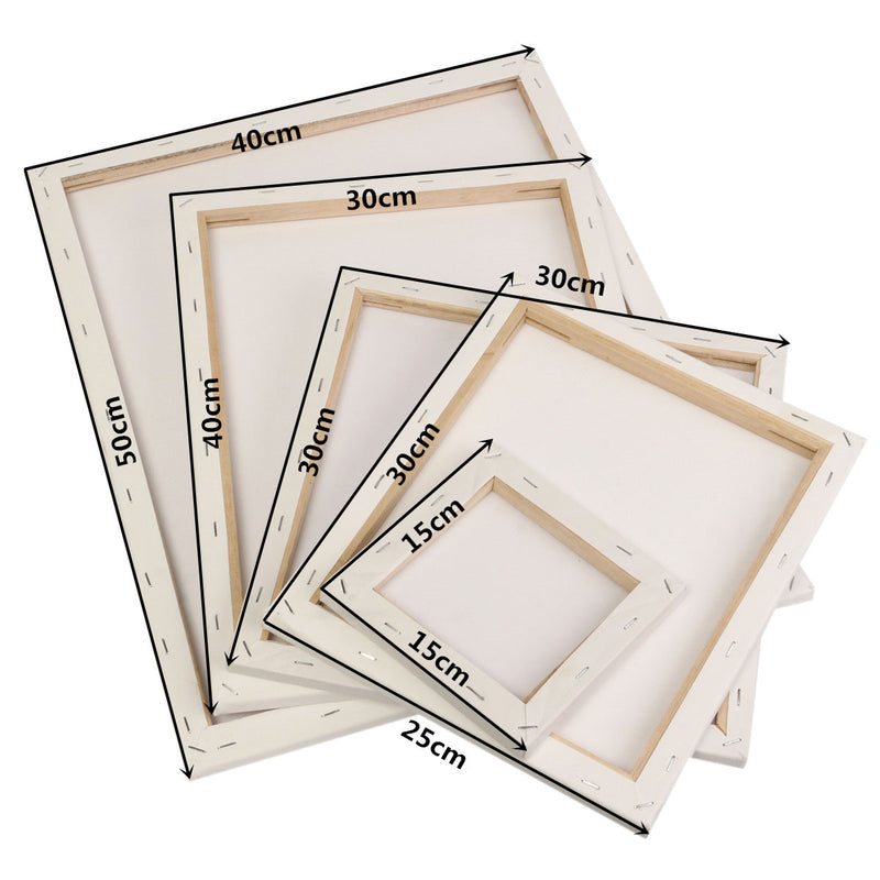 White Blank Square Canvas Painting Drawing Board Wooden Frame For Art Artist Oil Acrylic Paints