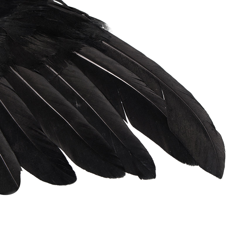 Realistic Looking Halloween Decorations Birds Black Feathered Detachable Crow