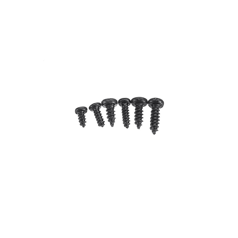 Suleve MXCP5 1200Pcs Mini Phillips Screw Micro Electronic Black Round Head Self Tapping Screw Kit M1 M1.2 M1.4 M1.7