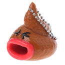 Pop Out Tongues Novelties Toys Fun Poo Emoji Emoticon Toy Keychain Little Tricky Prank