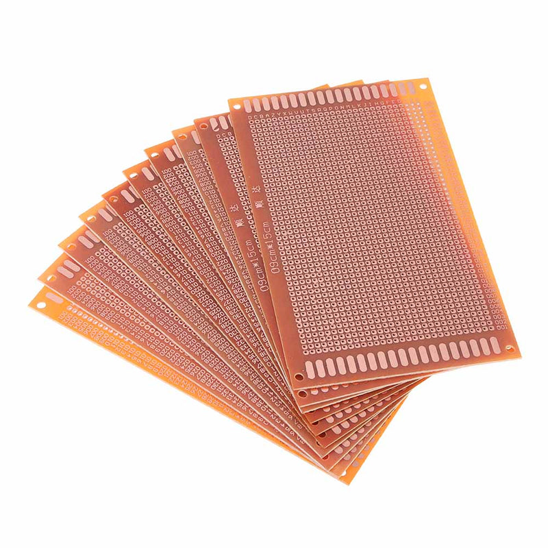 10pcs Universal PCB Board 9x15cm 2.54mm Hole Pitch DIY Prototype Paper Printed Circuit Board Panel Single Sided Board