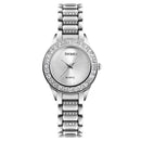 SKMEI 1262 Waterproof Ladies Wrist Watch Stainless Steel Strap Gift Quartz Watch