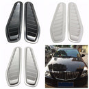 2Pcs Car Decorative Airflow Intake Scoop Turbo Bonnet Vent Cover Hood Fender