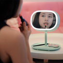 MUID Makeup Mirror Desk Lamp Table Dressing Mirror Bedside Night Lamp Princess Makeup Mirror LED Lamp Night Light