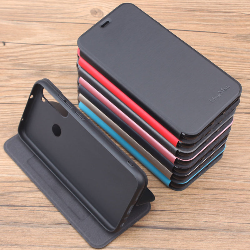 For Xiaomi Redmi Note 8 Case Bakeey Flip with Stand Card Slot Full Body Brushed Leather Shockproof Soft Protective Case