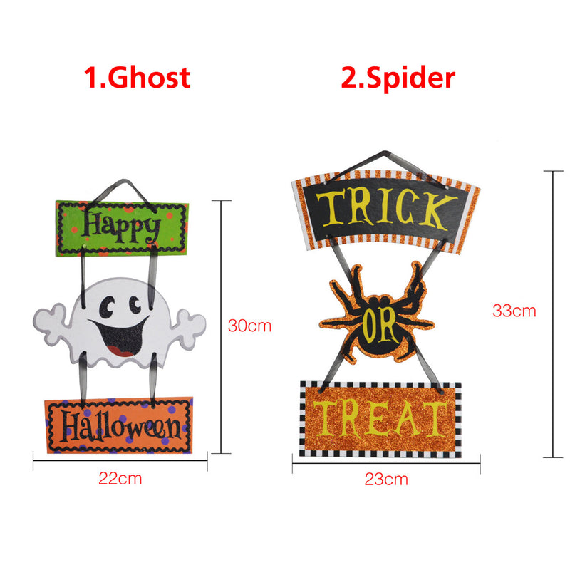 Halloween Spoof Hanging Decorations Pumpkin Ghost Skull Witch Door Hanger Halloween Supplies