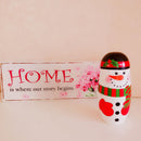 5Pcs/Set Christmas Wooden Russian Nesting Dolls Snowman Decorations Eve For Kid Gift