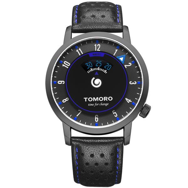 TOMORO TMR1018 Creative Dial Fashion Leather Strap Men Quartz Watch