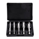 Drillpro 5Pcs Damaged Screw Extractor Drill Bits Guide Set Broken Speed Out Stud Stripped Screw Remover Tool