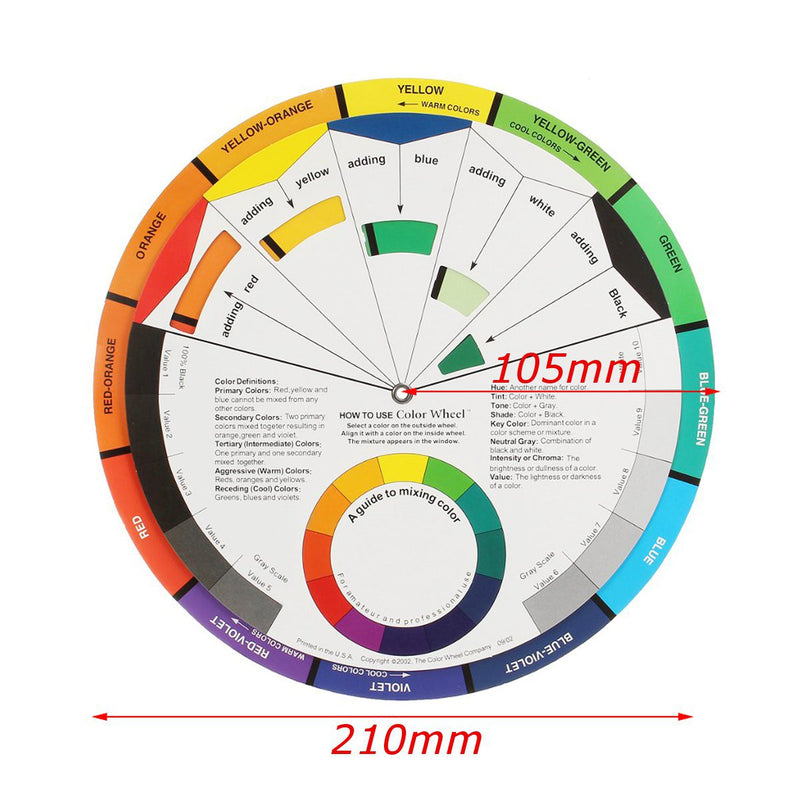 Artists Colour Wheel Mixing Colour Guide 105mm Pocket Artist Colour Wheel