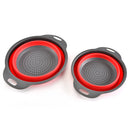 IPRee 2Pcs/Set Silicone Folding Drain Baskets Retractable Colander Camping Picnic Storage Gadgets