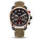 MEGIR 2085 Military Style Date Chronograph Multifunction Quartz Watch Fashion Men Wrist Watch