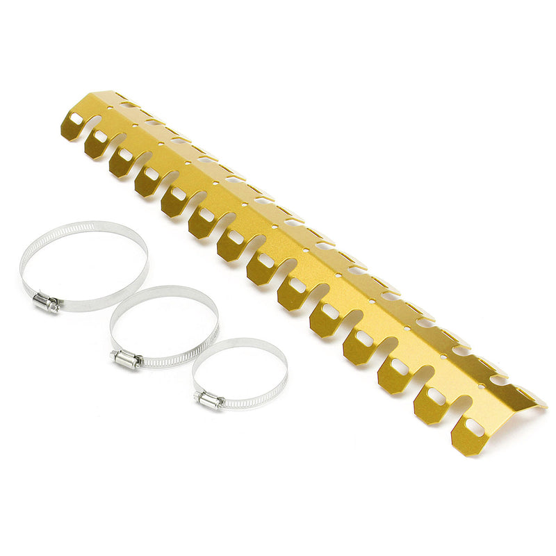 Exhaust Heat Shield Guard Cover Aluminum Universal Motorcycle Dirt Bike Off Road