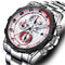 WISHDOIT WSD-018 Men Watch Luxury Sport Stainless Steel Strap Male Quartz Watch