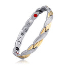 Fashion Magnetic Therapy Single Row Bracelet For Men Stainless Steel Silver Gold Chain Bracelet