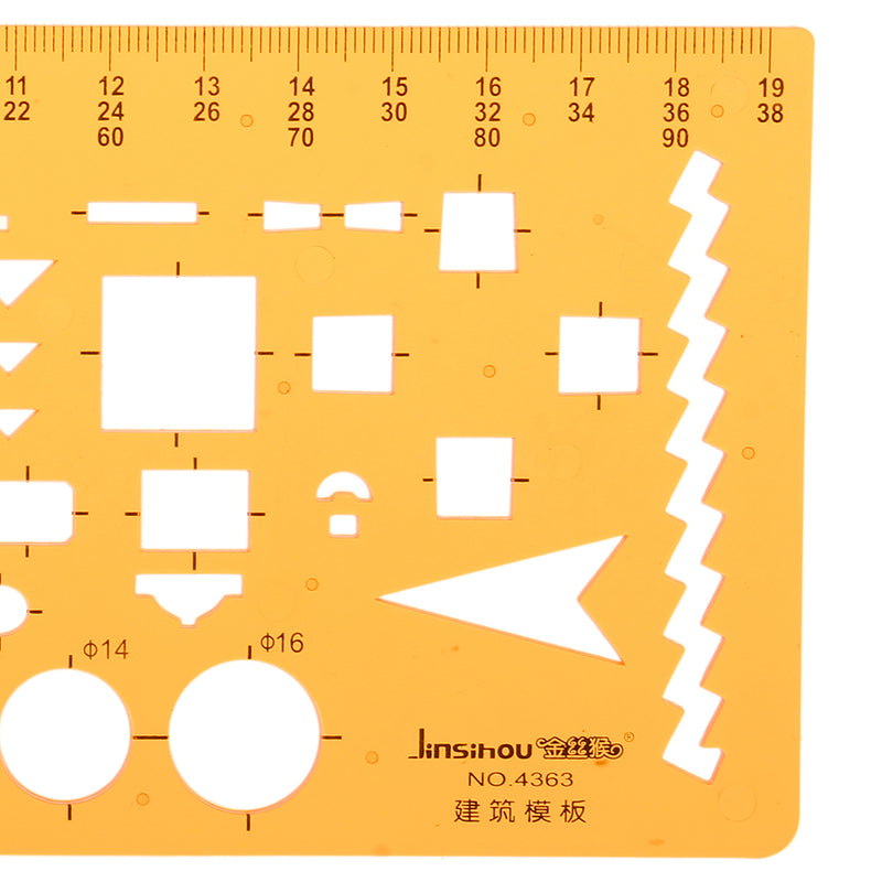 Architecture Plan Design Drawing Template KT Soft Plastifc Ruler Building Formwork Drafting Stencil